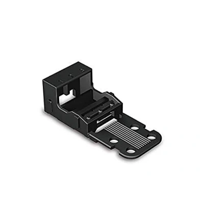 Image of WAGO Mounting carrier; for 3 conductor terminal blocks; 221 Series 4 mm²; screw mounting; black, 503/000 004 (10 pcs)