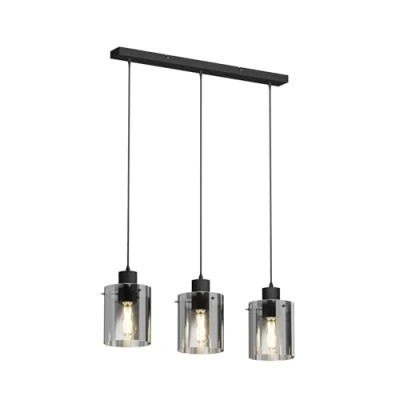Image of Lindby Ceiling Light &#039;Kourtney&#039; dimmable (Young Lifestyle) in Black Made of Metal for e.g. Living Room &amp; Dining (3 Sources, E27) from Pendant Lighting, lamp, Hanging