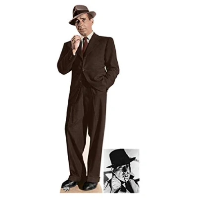 Image of *FAN PACK* Humphrey Bogart LIFESIZE CARDBOARD CUTOUT (STANDEE / STANDUP) INCLUDES 8X10 (25X20CM) STAR PHOTO FAN PACK #300