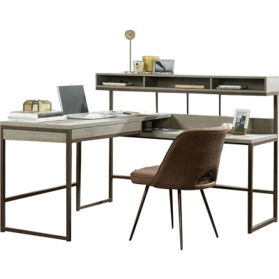 Image of TEKNIK Manhattan View L Shaped Desk Oak