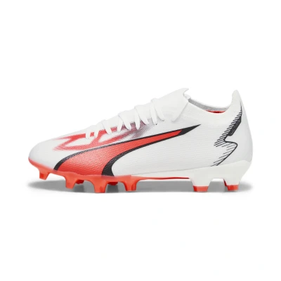 Image of PUMA Women&#039;s Ultra Match FG/AG WN&#039;s Soccer Shoe, White Black FIRE Orchid, 7 UK