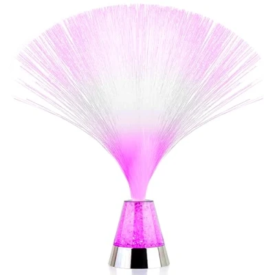 Image of The Glowhouse Fibre Optic Ice Crystal Lamp 13.5&quot; Brand Premium (Pink) Batteries Included