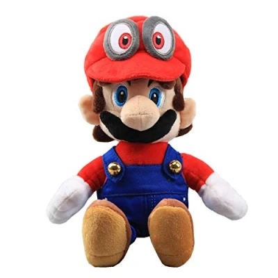 Image of uiuoutoy Odyssey Cappy Mario Plush Toy Red Soft Stuffed Doll Children Gift