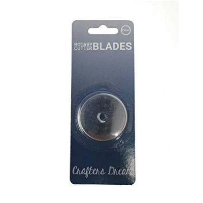 Image of Crafters Dream 45mm Straight Replacement Rotary Blade Long Lasting, Easy to Replace Compatible for Cutter Quilting, Patchwork, Sewing and Much More.