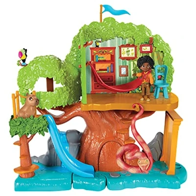 Image of Disney Encanto Antonio Tree House Playset, Interactive Playset Includes Step and Surprise Feature, Singing Hammock 5 Accessories For Added Play, Doll Included
