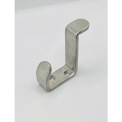 Image of Single Hat and Coat Hook with Rubber Door Stopper in Satin Stainless Steel from EUROART
