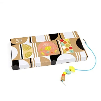 Image of COTTON TWIST Kids Festival Bracelet Making Craft Kit Children Creative Beading Jewellery Designing Play Set Suitable for 3 8 Years