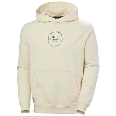 Image of Helly Hansen Mens Core Graphic Sweat Hoodie Cream, S