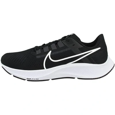 Image of Nike Men&#039;s Air Zoom Pegasus 38 Sneaker, Black White Anthracite Volt, 9.5 UK