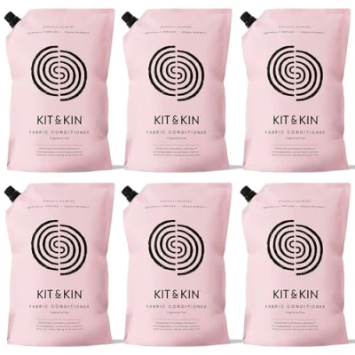 Image of Kit &amp; Kin Eco Fabric Conditioner Bundle (6 Litres) Hypoallergenic Fragrance Free For Sensitive Skin 100% Naturally Derived Detergent Accredited By Allergy UK