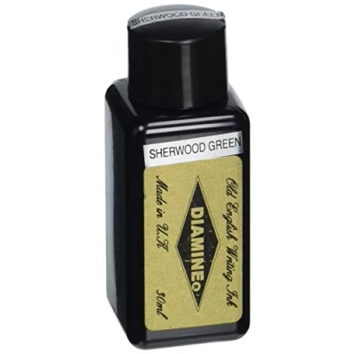 Image of Diamine 30ml Sherwood Green fountain pen ink bottle