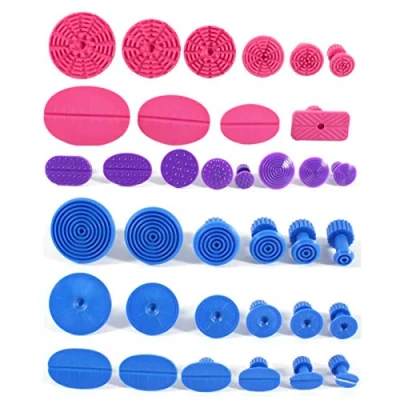 Image of Auto Puller tabs Car Body Paintless Dent Repair Tools 36 Pcs glue removal Hail Damage Remover Kits for Vehicle SUV+dent kit+ tabs+pdr
