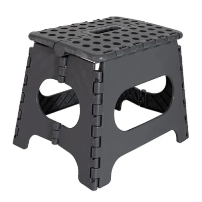 Image of BARGAIN FACTORY Super Strong Folding Step Stool 11&quot; Sturdy Enough to Hold Upto 300 LBS Lightweight Foldable for Adults and Kids Opens with one Flip Great Kitchen, Bathroom Bedroom