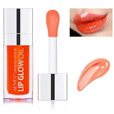 Image of Hydrating Lip Oil Plumping Gloss, Crystal Jelly Moisturizing Tinted Polished Lips Shine Balm, Long Lasting Transparent Balm Care Stick (01RASPBERRY)