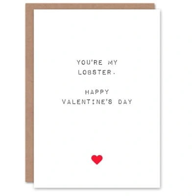 Image of Artery8 Valentines Day Greeting Card You&#039;re My Lobster For Him or Her