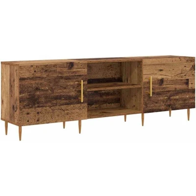 Image of Tv Cabinet with Shelf Old wood 150 x 30 50 cm Engineered Vidaxl