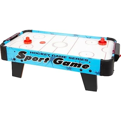 Image of small foot Champion Air hockey, compact tabletop game for speed with puck, ages 5+ years, 12445