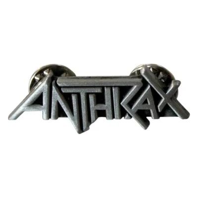 Image of Rock Off officially licensed products Anthrax Band Logo Pin Badge One Size