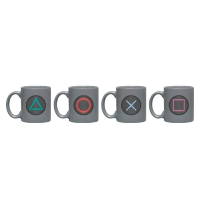 Image of GB eye Playstation Buttons Set of 4 Espresso Mugs