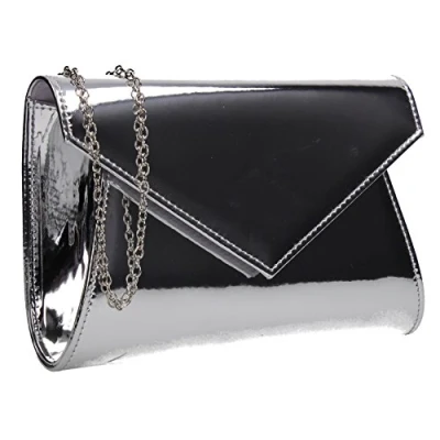 Image of SwankySwans Women&#039;s Lenny Clutch Bag, Silver