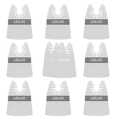 Image of LEILUO 10 Pack Oscillating Multi Tool Scraper Blades 8 Hardened and 2 Flexible for Paint Caulk Sealant Removal Compatible with DeWalt Makita Ryobi More