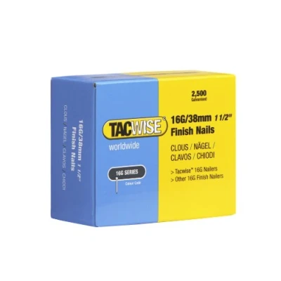 Image of Tacwise 0296 Type 16G / 38 mm Galvanised Finish Nails, Pack of 2500
