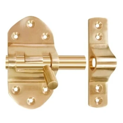 Image of Polished Brass Slided Tower Bolt Heavy Duty 76mm 3&quot; Inch