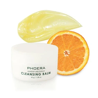 Image of PHOERA Makeup Remover Cleansing BALM with Sweet Orange Essential Oil Meltaway (CLEANSING 45G)