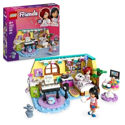 Image of LEGO Friends Paisley’s Room Set, Creative Learning Toy for 6 Plus year Old Girls, with 2 Heartlake City Characters, a Bunny Figure, Instruments and Dolls&#039; House Accessories 42647