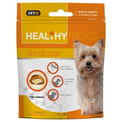 Image of VetIQ Healthy Treats Skin &amp; Coat for Dogs and Puppies, 70g