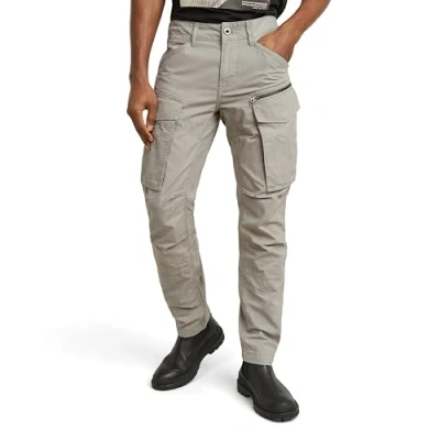 Image of G Star Men&#039;s Rovic Zip 3D Regular Tapered Pants, Grey (rock ridge D02190 D387 G294), 28W / 30L