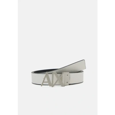 Image of Armani Exchange BELT Unisex Belt, Size: 38, Navy/white