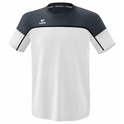 Image of Erima Unisex Kid&#039;s „Change Functional T Shirt, White/Slate Grey/Black, 152