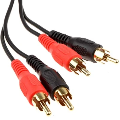 Image of World of Data 10m TWIN PHONO RCA Cable 24k Gold Male to Left &amp; Right Audio Stereo 2RCA 2xRCA