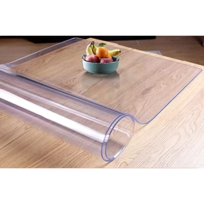 Image of PVC Clear Desk Pad Writing Mat Kid Drawing Transparent Protector Blotter, 1mm Thick Waterproof Office Large Mouse Pad,140x60cm
