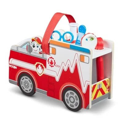 Image of Melissa &amp; Doug PAW Patrol Marshall&#039;s Wooden Rescue EMT Caddy