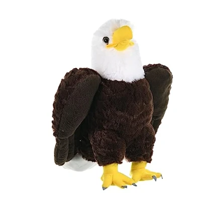 Image of Wild Republic Bald Eagle Plush Soft Toy, Cuddlekins Cuddly Toys, Gifts for Kids 30 cm,White