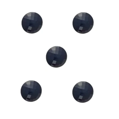 Image of Trucraft 13mm Navy Facet Shank Buttons Pack of 5 for Sewing Knitting Craft
