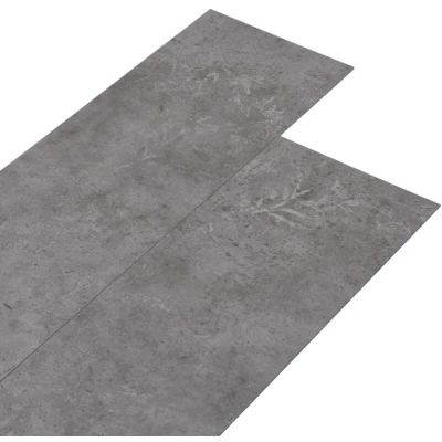 Image of vidaXL PVC Flooring Planks 5.02 m² 2 mm Self adhesive Concrete Grey