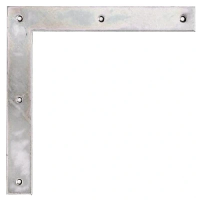 Image of Gah Alberts 313098 Angle Plate Corner Bracket Raw Steel D x H W 300 40 mm Material Strength 4 Yellow Galvanised