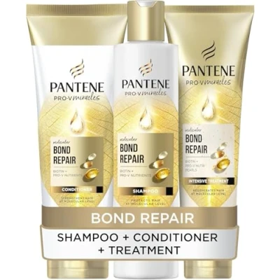 Image of Pantene Molecular Bond Repair Shampoo, Conditioner, Treatment