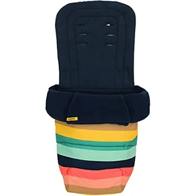Image of Cosatto Universal Footmuff Cosy Toes, All Season Luxury Quilted Pram, Pushchair, Stroller Liner Liner, Washable, With Kangaroo Pouch For Hands (Goody Gumdrops)