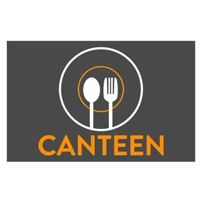 Image of Canteen information sign orange Self adhesive sticker (400mm x 300mm)