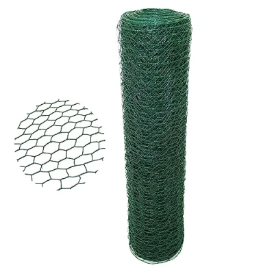 Image of PVC Coated Chicken Wire Rabbit Mesh Fencing, 60CM X 50M Hexagonal with 50mm Hole Garden Netting for Animal Pet Border Fence