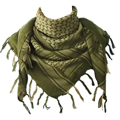 Image of Explore Land Cotton Military Shemagh Tactical Desert Keffiyeh Scarf Wrap Foliage
