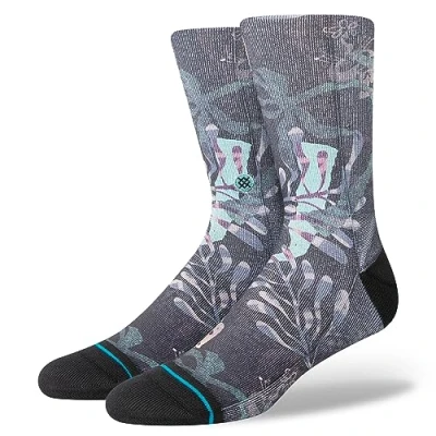 Image of Stance Trooms Crew Socks Black Patterned Calf Large