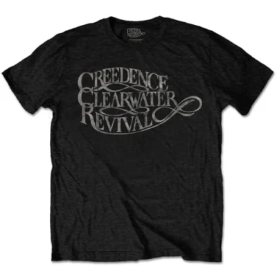 Image of Creedence Clearwater Revival &#039;Vintage Logo&#039; (Black) T Shirt (x Large)