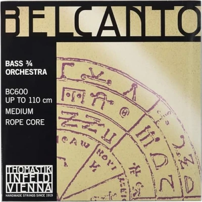 Image of Thomastik Saiten für Kontrabass Belcanto Rope Core Orchesterstimmung Satz 3/4 mittel Mensur 1040 1060 mm / 41 41.7&quot;