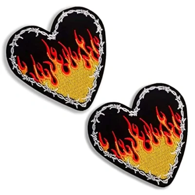 Image of BPA 2 Pcs Embroidered Patches Iron on Sew for Clothing Jackets etc.