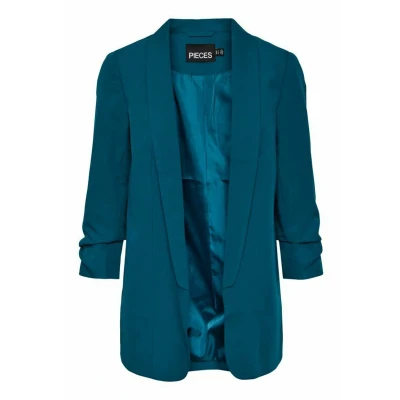 Image of Pieces Pcbosella Blazer, Women&#039;s, Size: XS, Deep lagoon